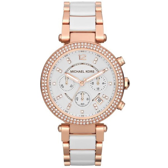 Michael Kors Accessories - Michael Kors White & Rose Gold Women’s Watch